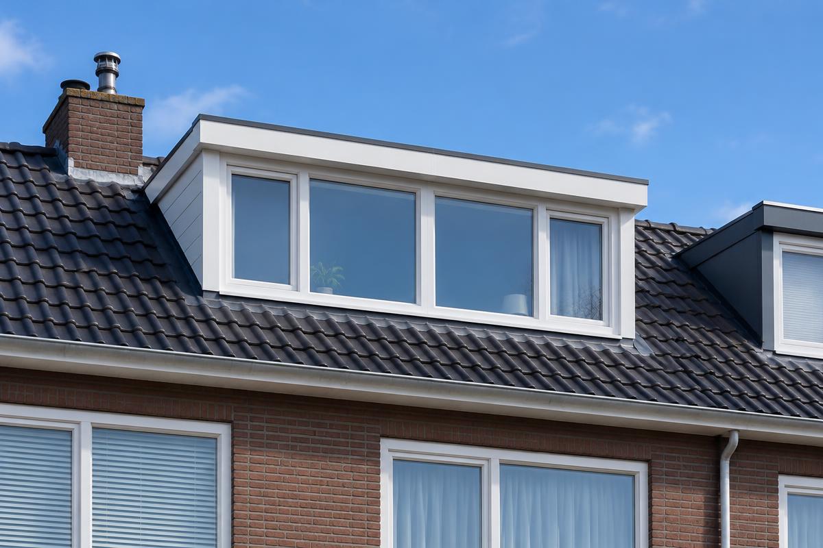 Prefab dakkapel op tussenwoning in Oldenzaal